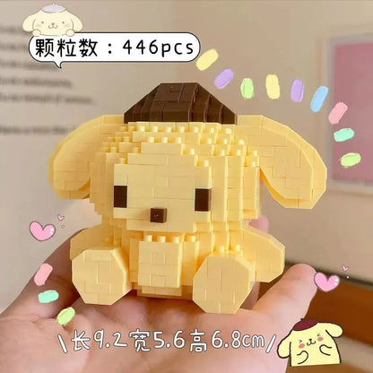 KEEPPLEY Sanrio Anime Hello Kitty My Melody Cinnamoroll Pompompurin Kuromi Building Blocks Girl Kid Holiday Christmas Gift - CADA BRICKS®