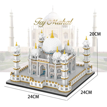 MOC City Mini Bricks Taj Mahal Światowej Sławy Architektura Mikro Model Indie Klocki Kreatywne Zestawy Zabawki Dla Dzieci Chłopiec Dorosły Prezent