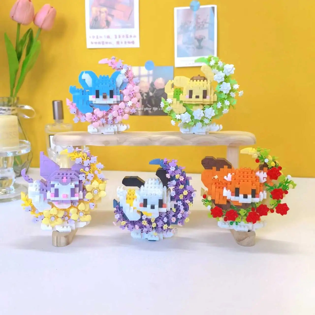 Mini Dog Cat panda raccoon Cute Pet Small Building Block Model Series Ornaments Children's Toy Christmas Birthday Gifts for Kids - CADA BRICKS®
