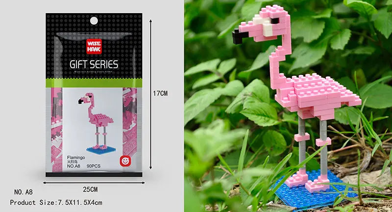Mini Building Blocks 3D Animal  Diamond Model Micro Bricks Dog Cat Bird Moose Wolf Panda Macaw Toys For Children Birthday Gifts - CADA BRICKS®