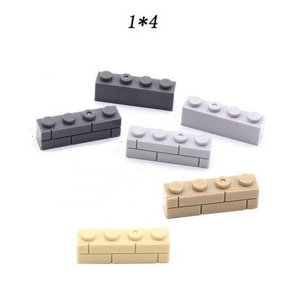 Small Particles Thick Wall Bricks 1x2 1x3 1x4 Dots Bulk Accessories Doors Windows DIY Building Blocks Educational Toy for Kids