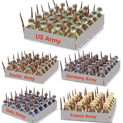 Military Building Blocks, Figures, Action Figures, Toys, Mini Dolls, Soldier Characters, Children's Toys, National Army Phalanx - CADA BRICKS®