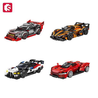 SEMBO Speed Sports Car Assemblage Building Blocks MOC Racing Vehicle, Technical Auto Models Car Construction Set, zabawki dla chłopców, prezenty