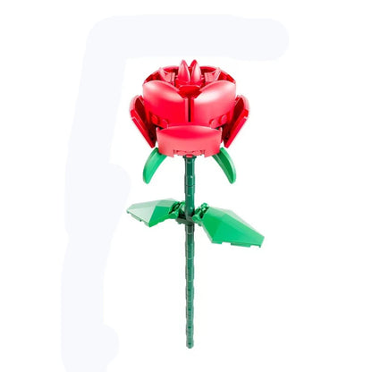 13 Styles Pretty Flower Building Blocks Rose Valentine's Lavender Peach Lily Of The Valley Tulip Bricks DIY Home Ornaments