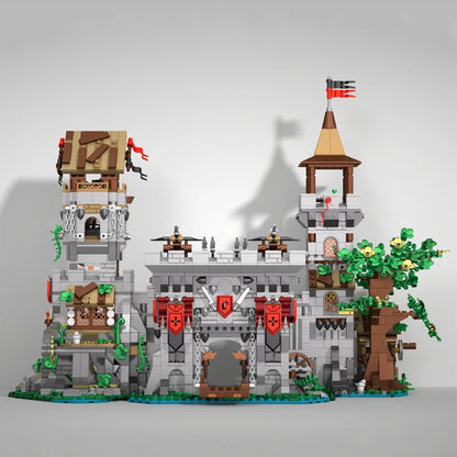 Klocki konstrukcyjne Twierdzy Rycerza Ducha Świętego Architektura MOC Model Zamku Średniowiecznego Puzzle Zabawki dla dorosłych Prezent świąteczny