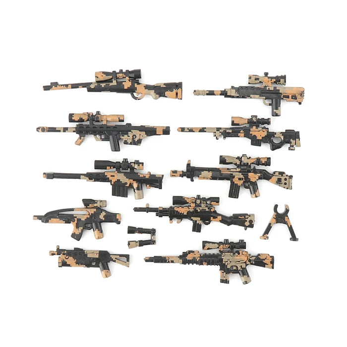 Military Weapons Guns Mortar Special Forces Police SWAT Gangster Jeeps Off-Road Armored Vehicle Model Soldier Building Block Toy