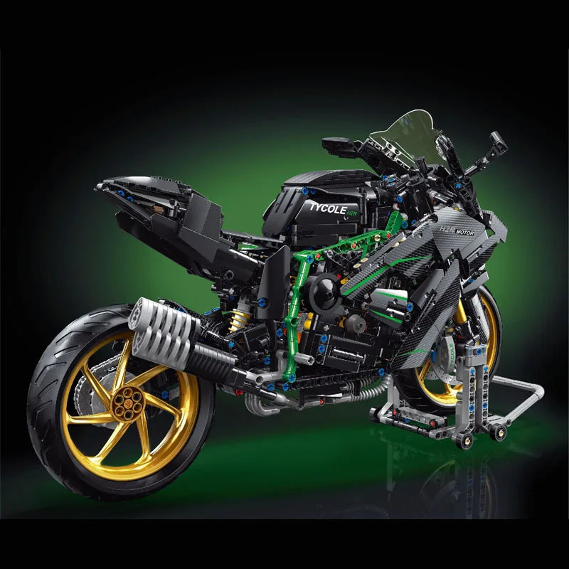 IN STOCK 1: 5 Motorcycle H2R Building Blocks Model MOC Autocycle Sports Car Technology Bricks Toys for Children Gift Set