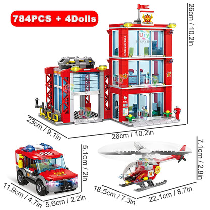 Straż pożarna, wóz drabinowy, helikopter, samochód, łódź ratunkowa, figurka strażaka, model samolotu, klocki budowlane, zabawka dla chłopca, prezent