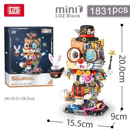 LOZ-1956 Luminous mechanical Squirrel Sorcerer puzzle model assembled children's adult building blocks toy holiday gift - CADA BRICKS®
