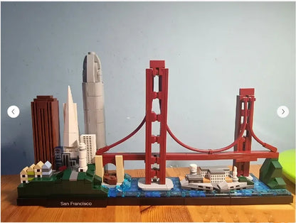 Architektura Paryż Dubaj Londyn Sydney Chicago Szanghaj Zestaw klocków Klasyczne miasto Model Zabawki dla dzieci Prezent