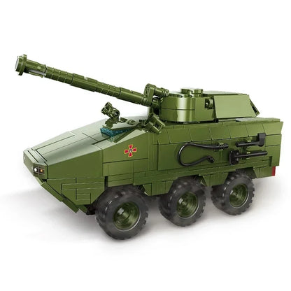 New Military Series Armored Vehicle Transport Truck  Building Blocks Leopard Tank Set T64 Tank MOC Bricks Educational Toys
