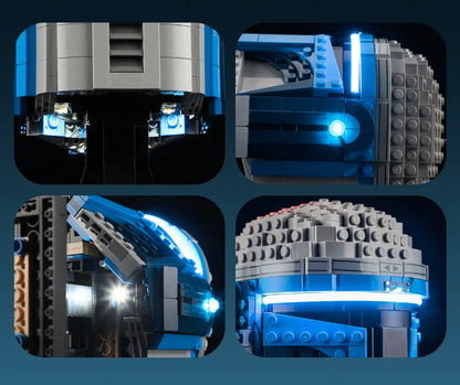 Lighting Set For LEGO Jango Fett Helmet Starings Wars 75408 Movie Not Include Block(Only Light Kit) - CADA BRICKS®