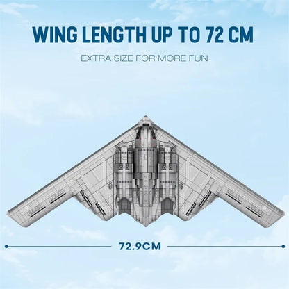 Military Technical B2 Ghost Stealth Ghost Bomber Fighter Building Blocks World War WW2 Specia Missile Model Bricks Kid Toys Boys