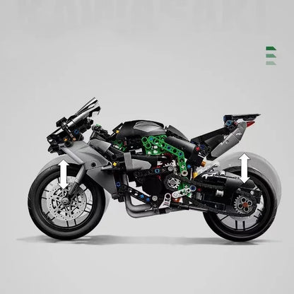Nowe, znane klocki konstrukcyjne motocyklowe H2R 42170, lokomotywa, model pojazdu wyścigowego, klocki, motocykl, prezent dla chłopca i dziewczynki