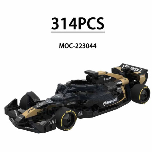 MOC-223044 KICK SAUBER APXGP F1 Racing Building Blocks – 314PCS Checkered Car with Stickers
