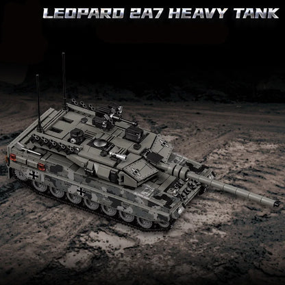 Military WW2 MOC Leopard 2A7 Army Main Battle Tank Soldiers Building Blocks Bricks M1 T90M Tank Set For Children Boys Gifts - CADA BRICKS®