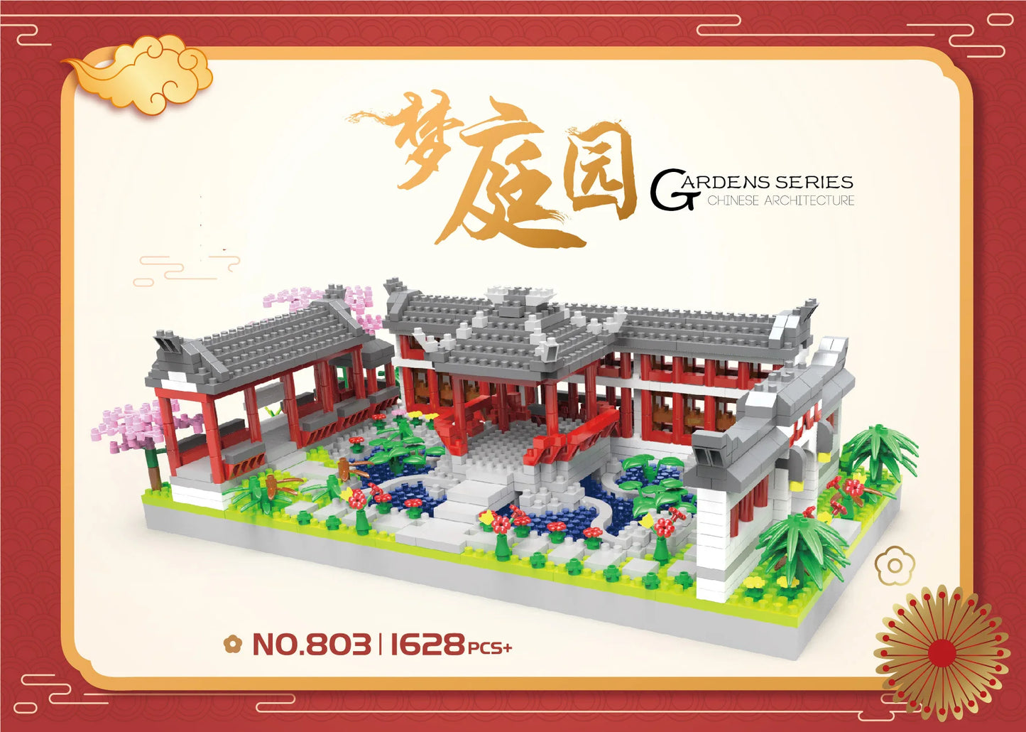 Chinese Famous Architecture Micro Diamond Block China Suzhou Dream Garden 3in1 Build Brick Toy Figure Model Nanobrick For GiftS
