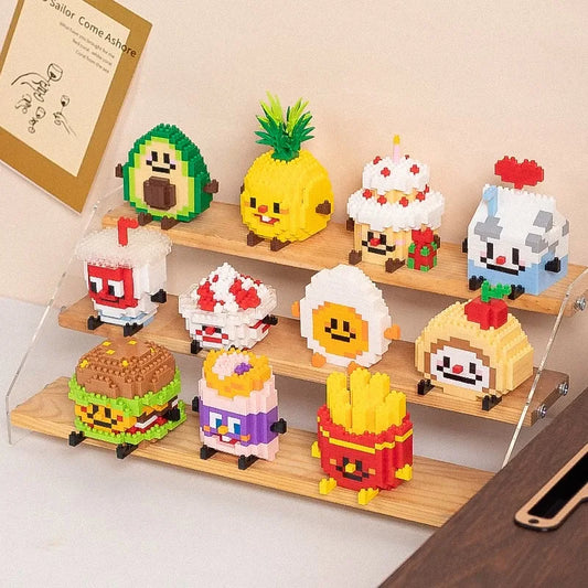 Food styling, mini building block toys, fruit stacking, desktop decoration, collection, collage, cute models, Christmas gifts - CADA BRICKS®