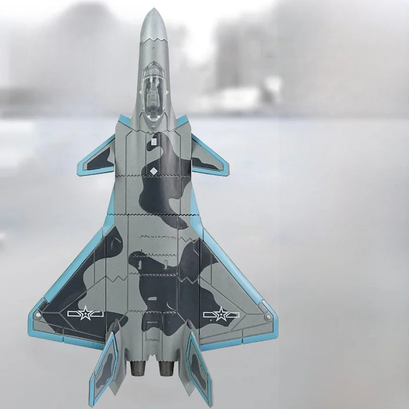 Assembled Fighter Jet Model Toy for Boys Tank Military Simulation Building Blos Gift B2 Stealth Bomber J20 Su35 Ghost