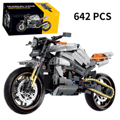 1:8 586 szt. High-tech klasyczny model motocykla klocki budowlane Motor City Racer klocki zabawki dla chłopców prezenty dla dzieci na Halloween