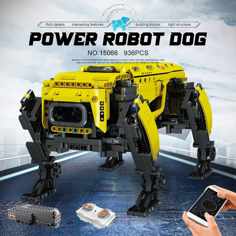 Mould King 15066/15075 Technical Robot Toys – Motorized Boston Dynamics Big Dog Model Alphadog Building Blocks Kid Gift