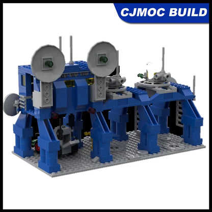 349pcs MOC Building Blocks Space Supply Station 6930 Classic Modular Display Stand Model DIY Assemble Bricks Toy MOC-153180