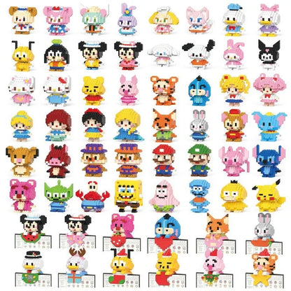 Disney LiLo Stitch Toys Building Blocks Pokeman Pikechu lega Anime Cartoon Character Model Building Blocks Toy for children Gift - CADA BRICKS®