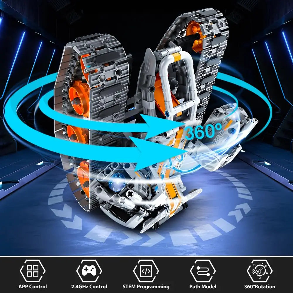 724pcs 4 in 1 City Technical Programming RC Car Robot Building Kit Stem Racing Car 6-16 Year Old Kids Bricks Toys for Boys Gifts - CADA BRICKS®