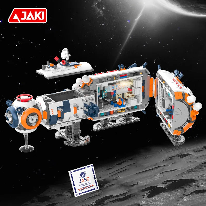 JAKI space exploration series space station core module building block model assembly boys building toy birthday gift