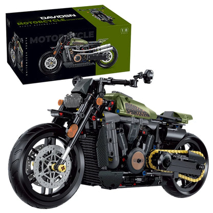 1:8 MOC Building Blocks Motorbike Model City Racing Vehicle Technical Bricks Birthday Gifts Toys for Kids Boys Children  600+pcs - CADA BRICKS®