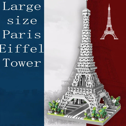 Eiffel Paris Tower Building Block Series Boys and Girls Children's Micro Particle Building Block Assembly Puzzle Toys