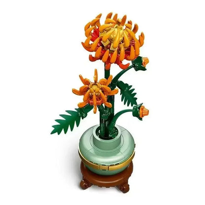 2025 NEW Bouquet 10343 10344 10368 10369 Orchid Bamboo Chrysanthemum Plum Blossom Building Blocks DIY Flowers Toy for Kid Adult