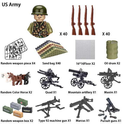 Military Building Blocks, Figures, Action Figures, Toys, Mini Dolls, Soldier Characters, Children's Toys, National Army Phalanx - CADA BRICKS®