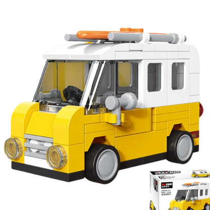 DIY Samochód wyścigowy Autobus Pojazd inżynieryjny Karetka Model z napędem pull-back Klocki Klocki Zabawki dla dzieci Chłopcy Kompatybilne z Lego
