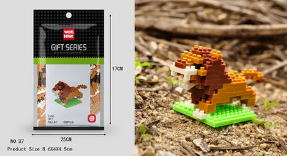 Mini Building Blocks 3D Animal  Diamond Model Micro Bricks Dog Cat Bird Moose Wolf Panda Macaw Toys For Children Birthday Gifts - CADA BRICKS®
