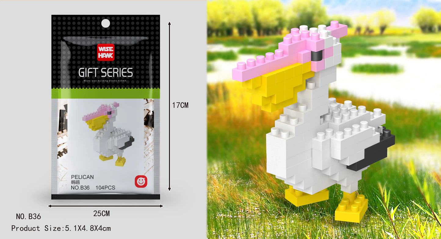 Mini Building Blocks 3D Animal  Diamond Model Micro Bricks Dog Cat Bird Moose Wolf Panda Macaw Toys For Children Birthday Gifts - CADA BRICKS®
