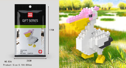 Mini Building Blocks 3D Animal  Diamond Model Micro Bricks Dog Cat Bird Moose Wolf Panda Macaw Toys For Children Birthday Gifts - CADA BRICKS®