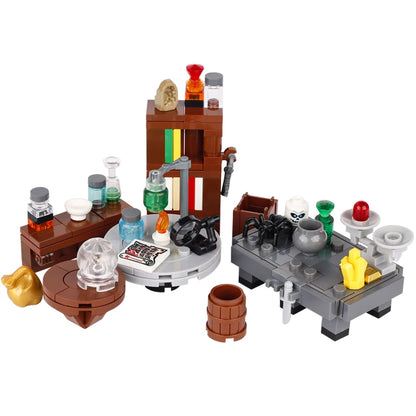 Magic Potion Crafting Blocks – Medieval Alchemy Lab, Witches’ Workbench, Crystal Jars & Furniture Bricks Educational Toy