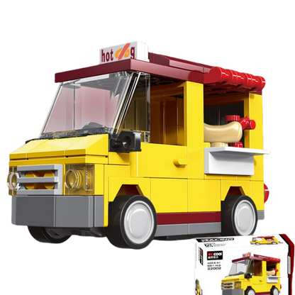 DIY Samochód wyścigowy Autobus Pojazd inżynieryjny Karetka Model z napędem pull-back Klocki Klocki Zabawki dla dzieci Chłopcy Kompatybilne z Lego