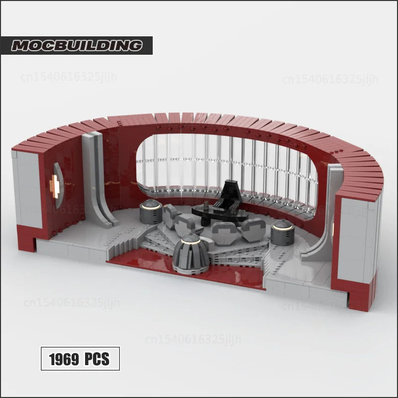 Movie Scense Office Moc Building Blocks Space Station Technology Bricks DIY Assembly Model Collection Display Diorama Toys Gifts