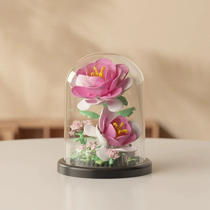 DIY MOC Flower Arrangement Dust Cover Tulip Rose Sunflower Plants Succulents Gardens Building Blocks Model Kids Sets Kits Toys - CADA BRICKS®