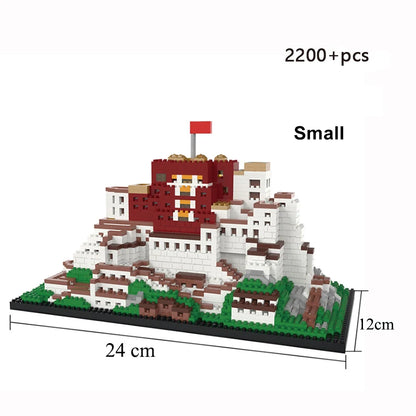 10000 sztuk cegieł Pałac Potala 3D plastikowy model architektoniczny mikro klocki dla dorosłych klocki budowlane zestawy zabawek montaż dekoracji