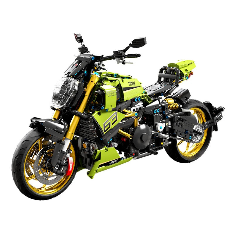 High Tech 1:5 Motocykl Miejski Sportowy Szybki Wyścigowy Motor Lokomotywa Moc Modułowy Model Klocki Klocki Chłopiec Prezent Zabawka T4021
