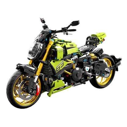 High Tech 1:5 Motocykl Miejski Sportowy Szybki Wyścigowy Motor Lokomotywa Moc Modułowy Model Klocki Klocki Chłopiec Prezent Zabawka T4021