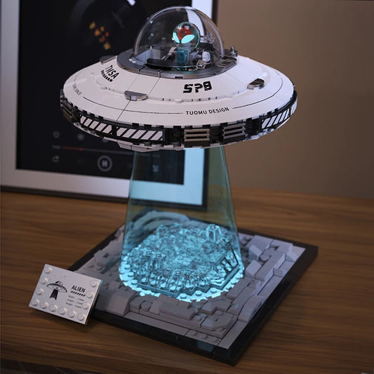 UFO Flying saucer Building block Alien Ship Spacecraft Astronaut Creative assembly ornament puzzle toy boy gift