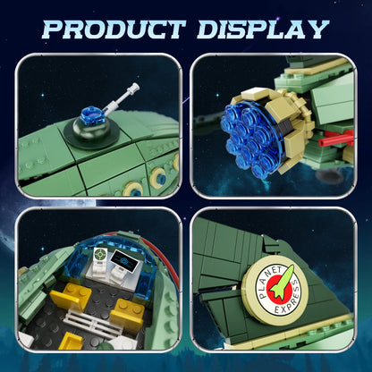 BuildMOC Flys Into Futures Planets Ship Building Block Set Express Spaceship Model Toys Children Gifts