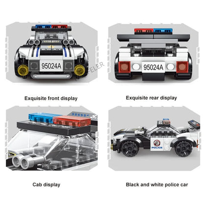 Super Police City Samolot Dwuwirnikowy Śmigłowiec Słynny Samochód SWAT Klocki DIY MOC Klasyczne Klocki Modelarskie dla Dzieci Zestawy