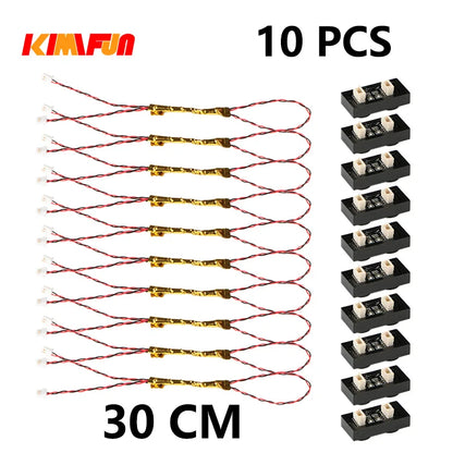 10PCS 0.8mm Pin RGB LED Building Blocks USB Lamp DIY Street Light City Electric Decorate 1X1 Brick Toy Compatible All Brands - CADA BRICKS®