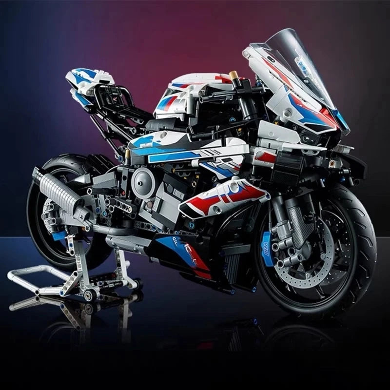 W magazynie 1920 szt. Techniczne wyścigi motocyklowe 1000 RR klocki klocki zabawki urodziny boże narodzenie prezenty dla dzieci