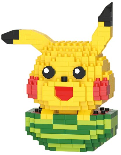 DIY Pokemon Blocks Small Cartoon Mini Building Block Pikachu Charizard Eevee Mewtwo Anime Assemble Action Model Dolls Toys